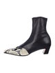 Khaite Leather Animal Print Sock Boots