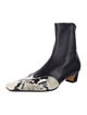 Khaite Leather Animal Print Sock Boots