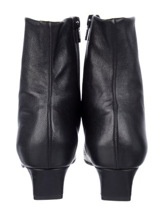 Khaite Leather Animal Print Sock Boots