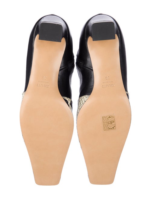 Khaite Leather Animal Print Sock Boots