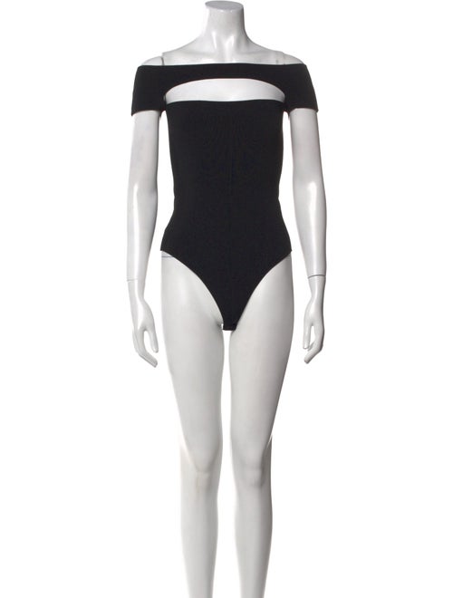 Khaite Off-The-Shoulder Short Sleeve Bodysuit
