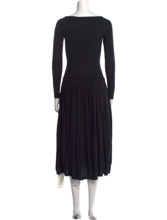 Khaite V-Neck Midi Length Dress