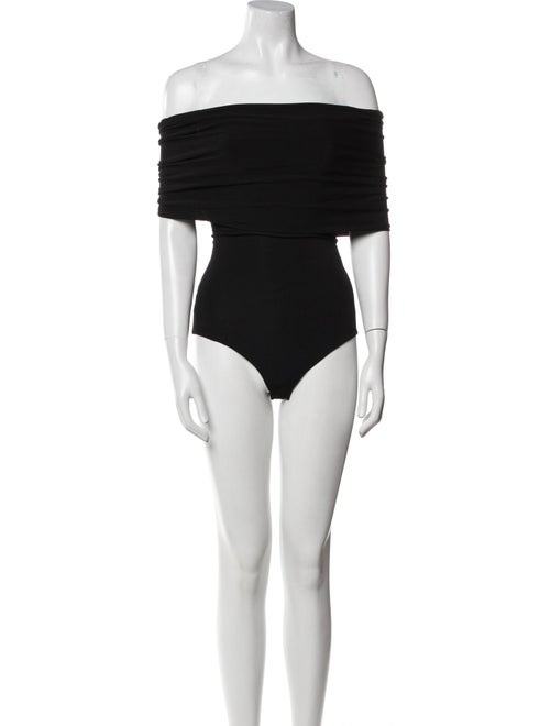 Khaite Off-The-Shoulder Short Sleeve Bodysuit