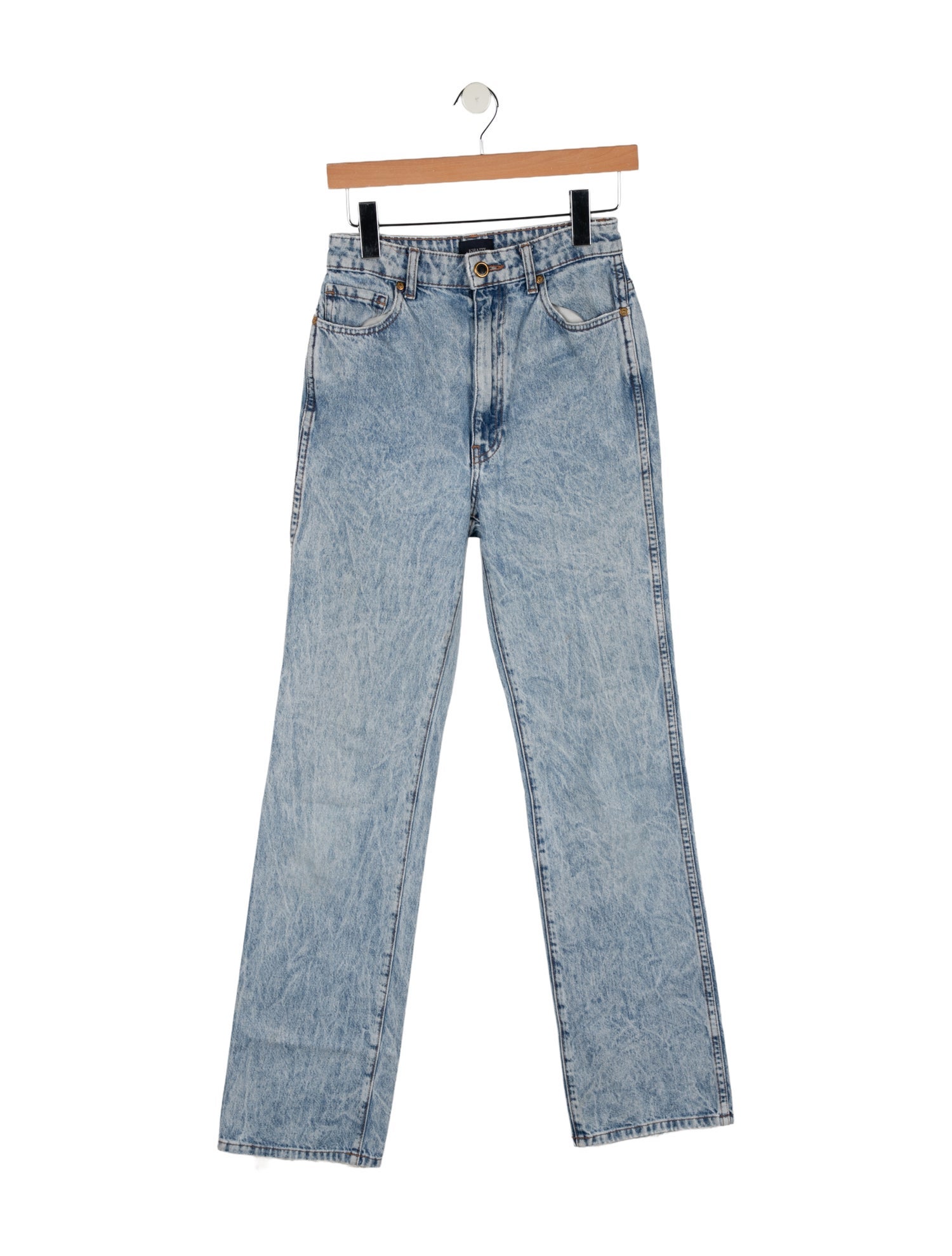 Khaite High-Rise Straight Leg Jeans