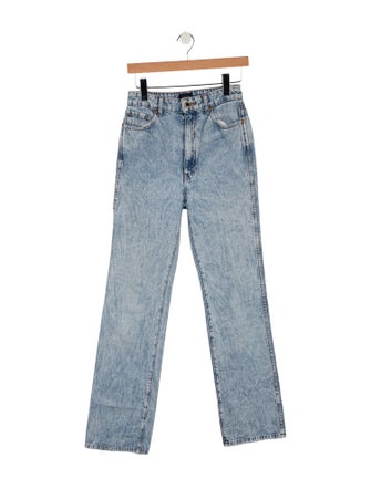 Khaite High-Rise Straight Leg Jeans