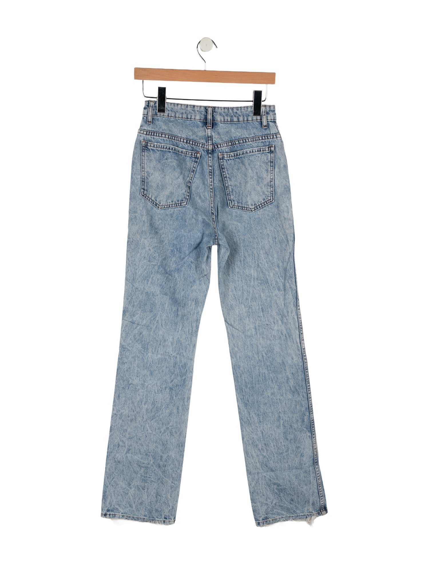 Khaite High-Rise Straight Leg Jeans