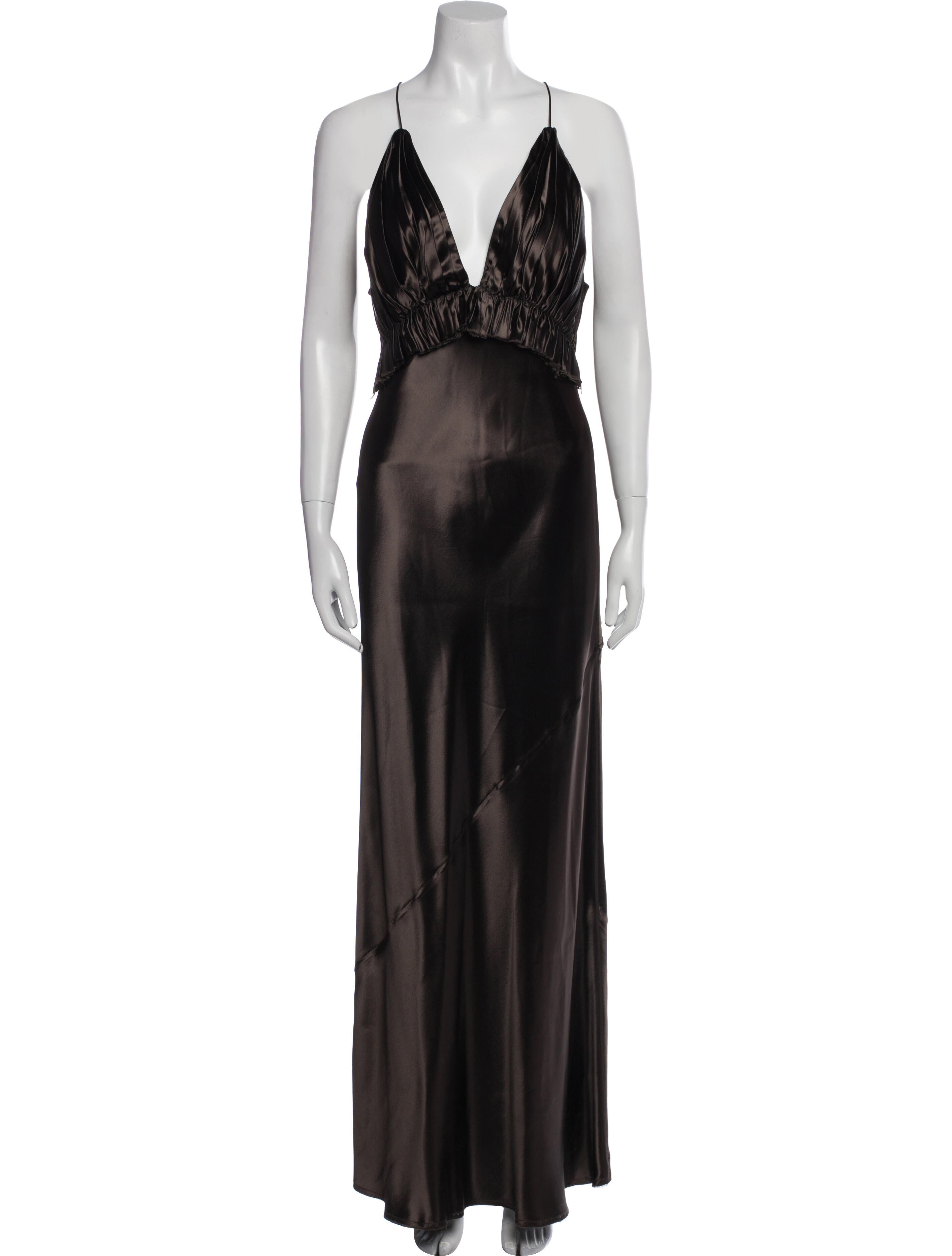 Khaite V-Neck Long Dress