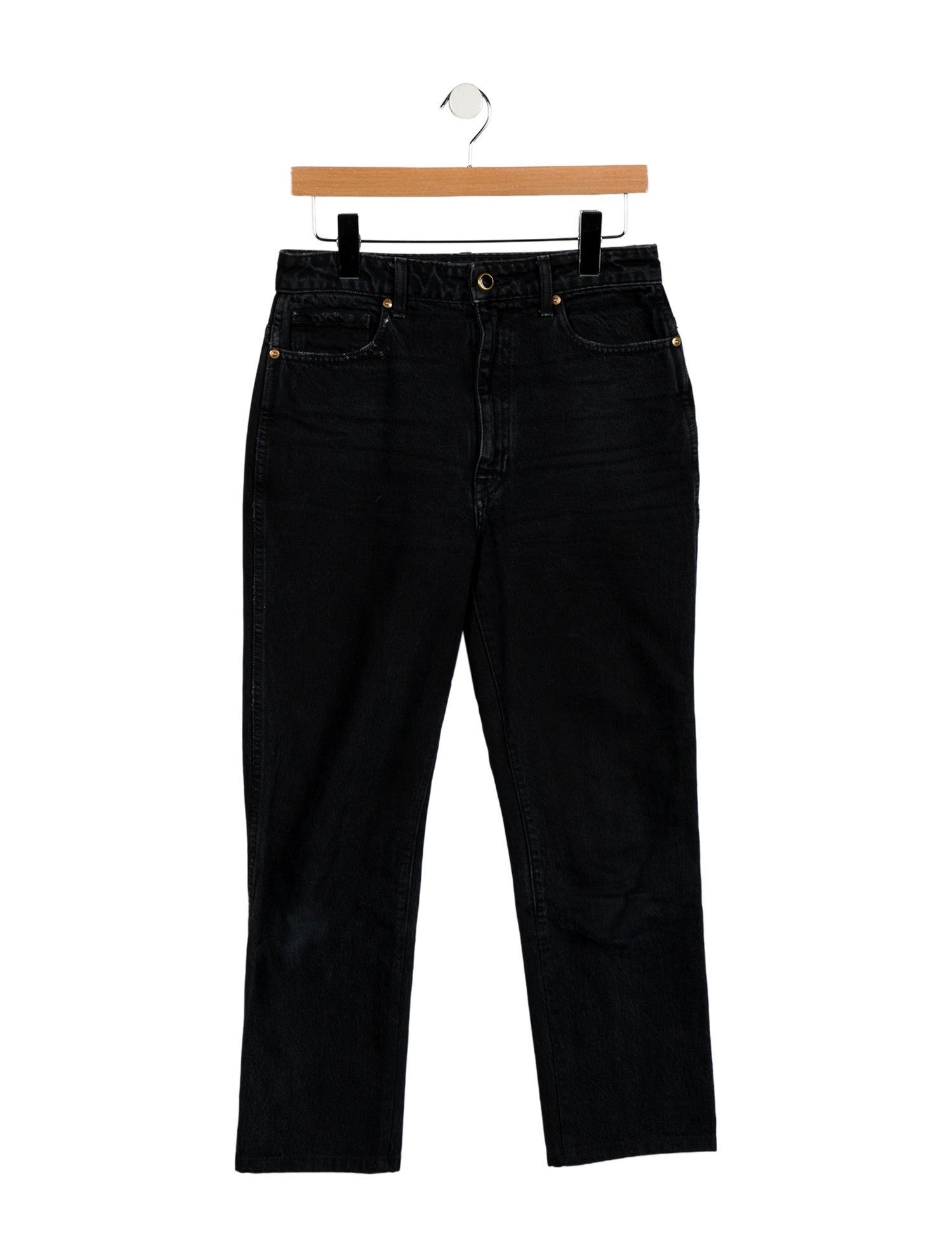 Khaite High-Rise Straight Leg Jeans