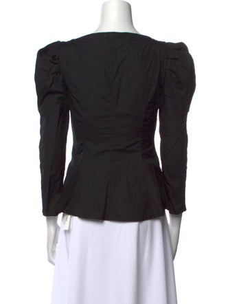 Khaite Scoop Neck Three-Quarter Sleeve Top