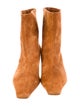 Khaite Suede Animal Print Boots