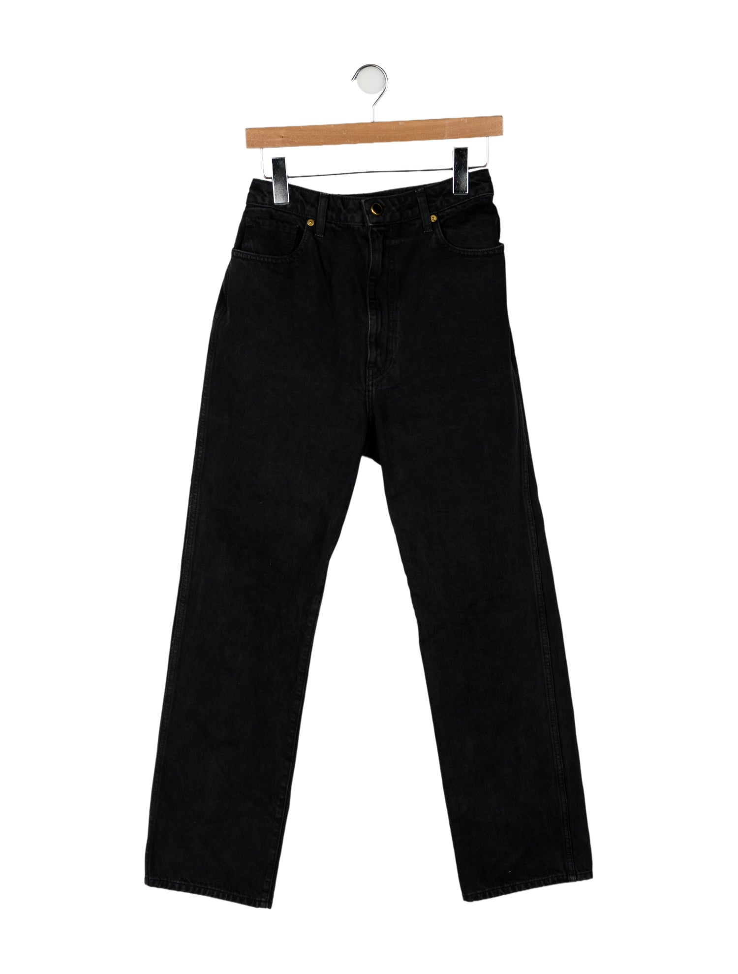 Khaite High-Rise Straight Leg Jeans