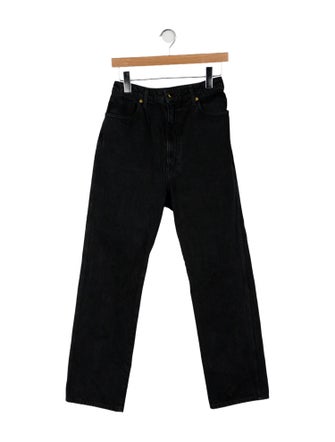 Khaite High-Rise Straight Leg Jeans