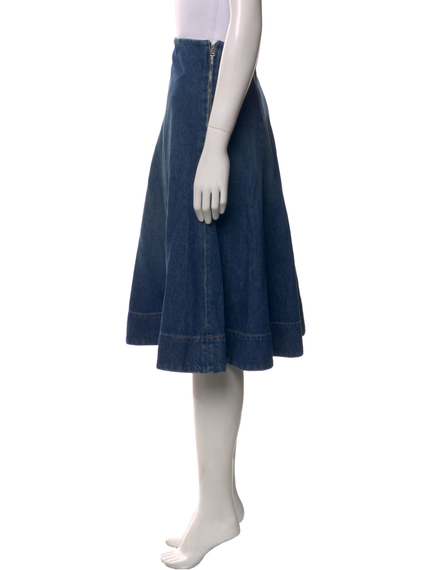 Khaite Pleated Accents Knee-Length Skirt