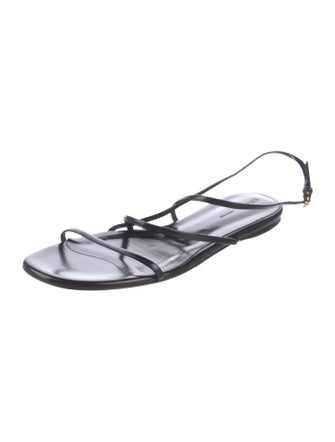 Khaite Leather Slingback Sandals