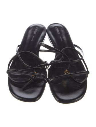 Khaite Leather Slingback Sandals