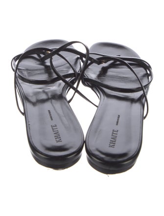 Khaite Leather Slingback Sandals