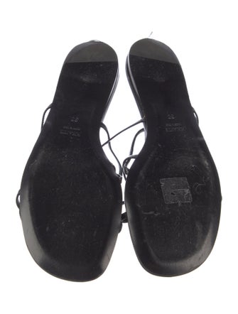 Khaite Leather Slingback Sandals