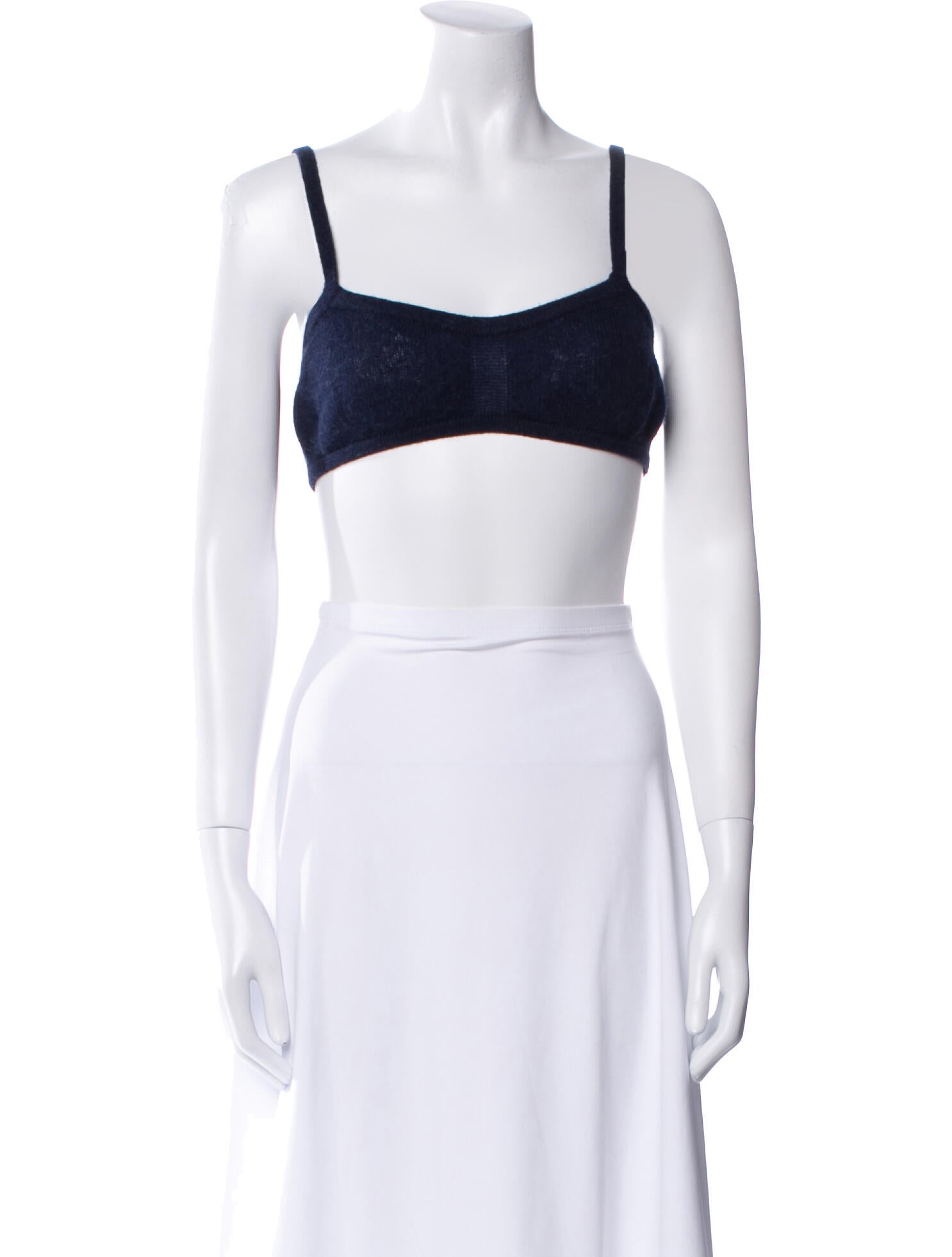 Khaite Cashmere Square Neckline Crop Top