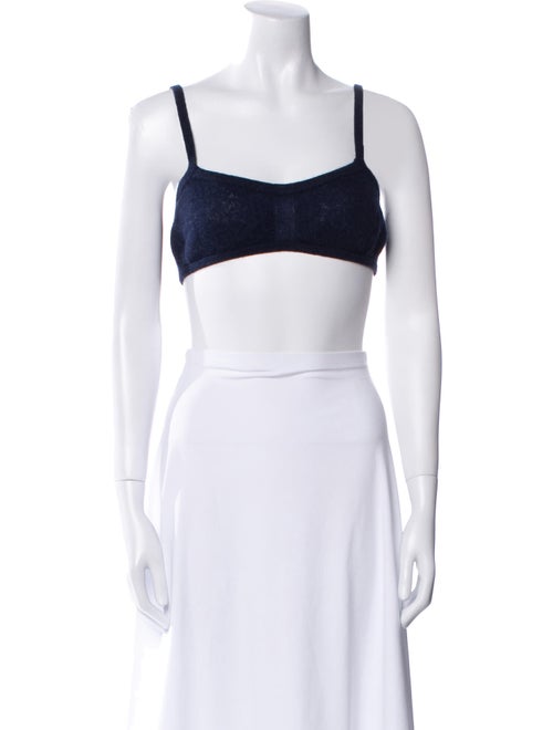 Khaite Cashmere Square Neckline Crop Top