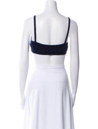 Khaite Cashmere Square Neckline Crop Top