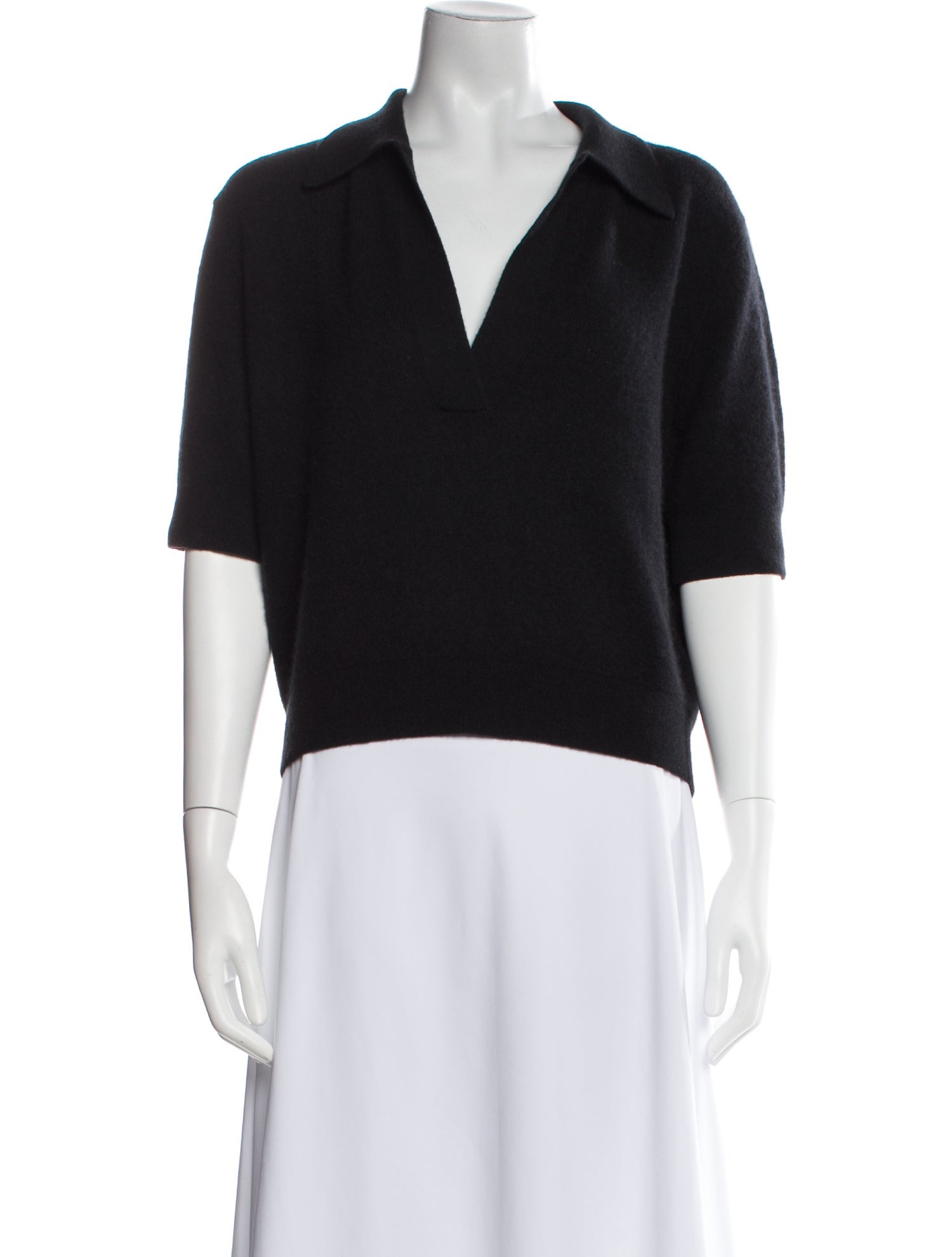 Khaite Cashmere V-Neck Polo