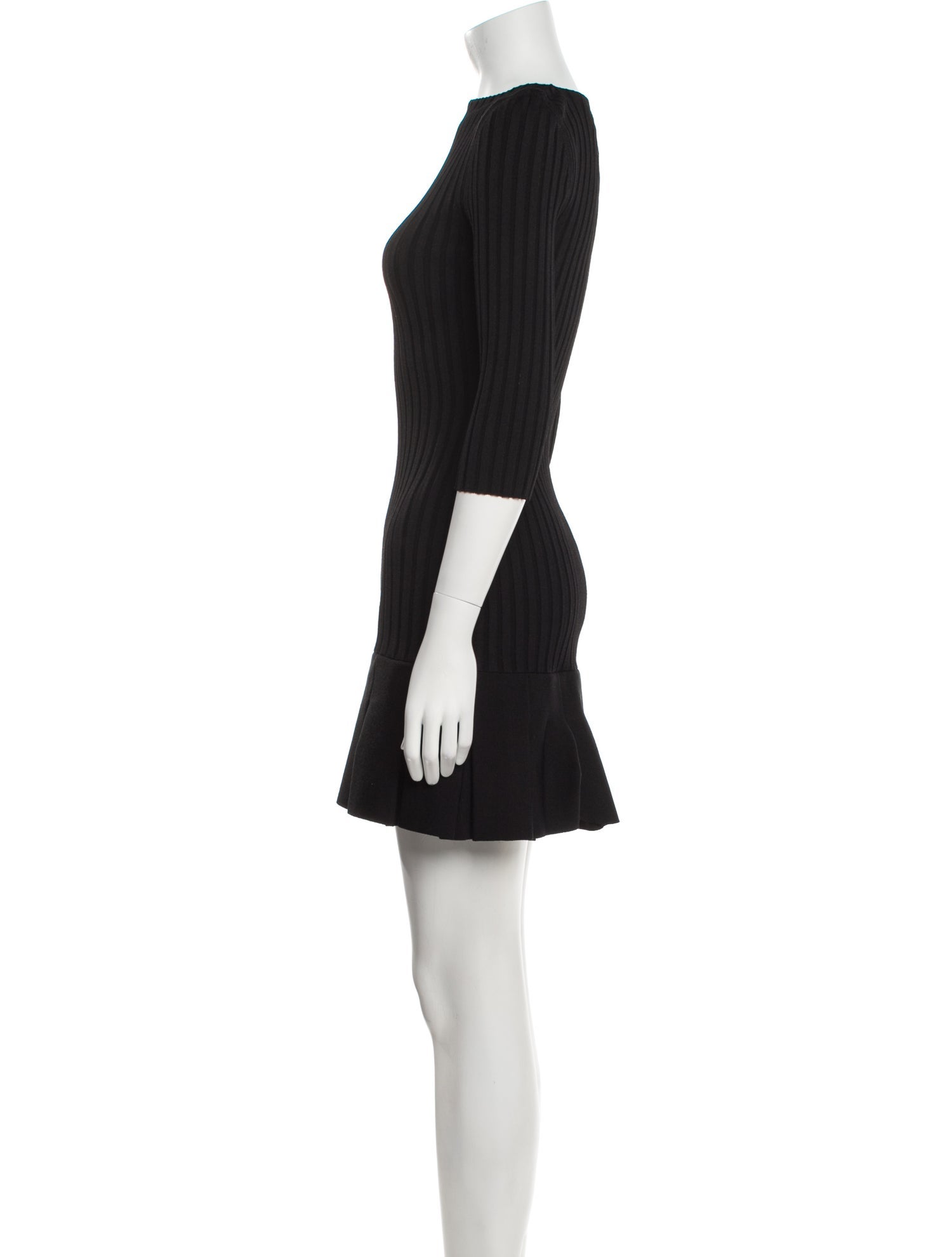 Khaite Bateau Neckline Mini Dress