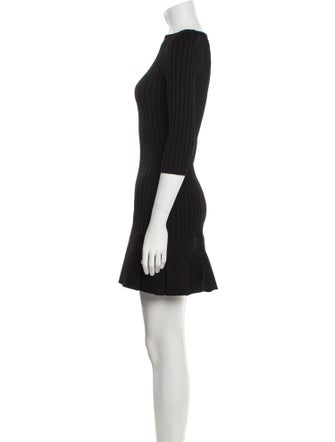 Khaite Bateau Neckline Mini Dress