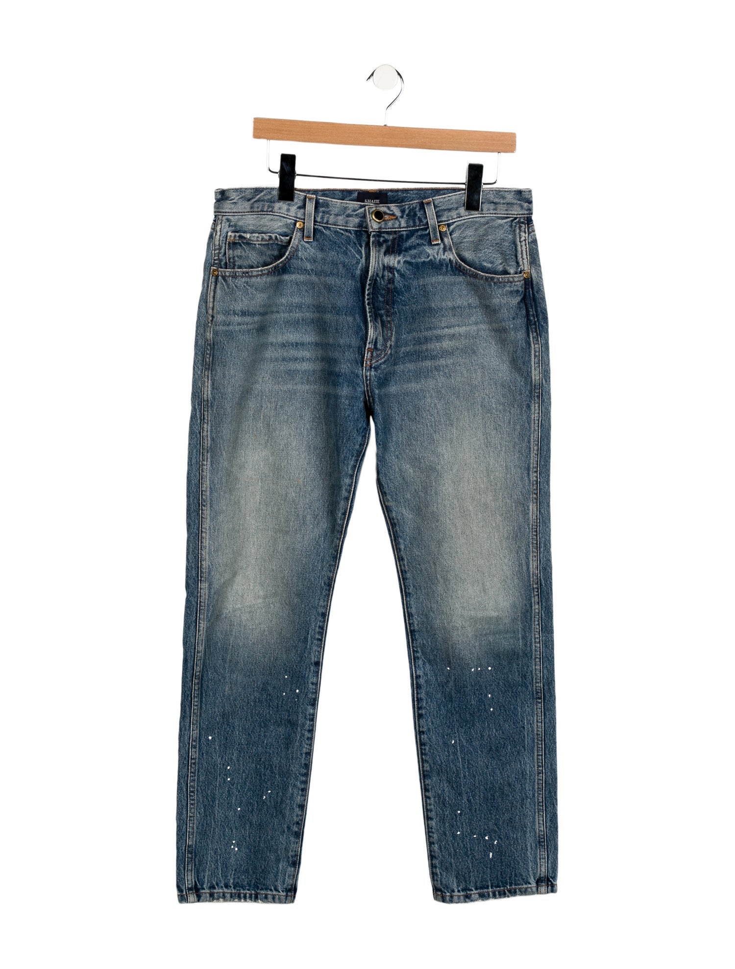 Khaite High-Rise Straight Leg Jeans