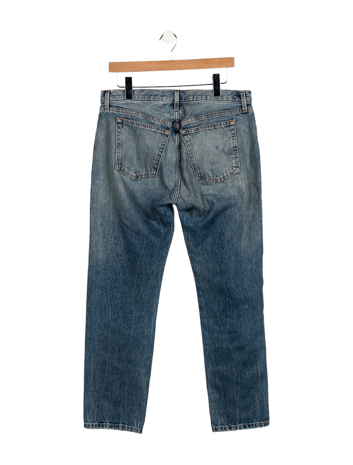 Khaite High-Rise Straight Leg Jeans