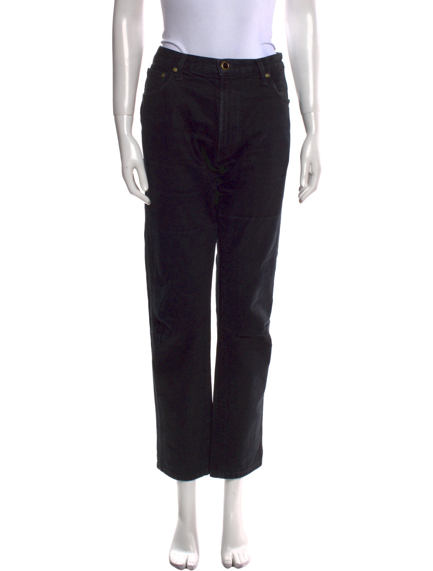 Khaite Mid-Rise Straight Leg Jeans