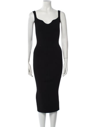 Khaite Scoop Neck Midi Length Dress