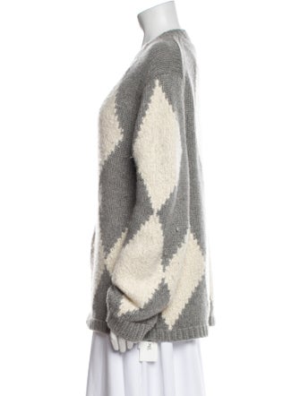 Khaite Cashmere Plaid Print Sweater
