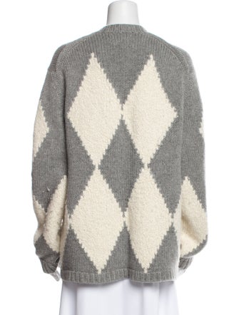 Khaite Cashmere Plaid Print Sweater