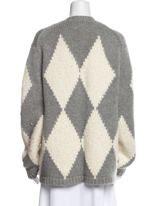 Khaite Cashmere Plaid Print Sweater