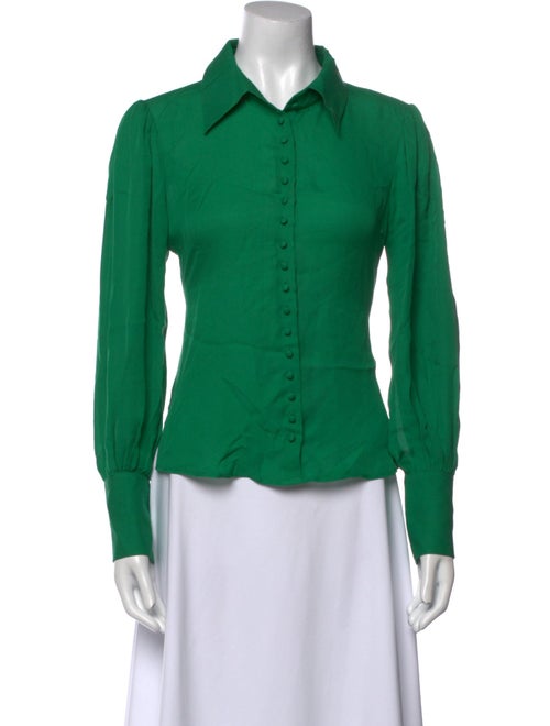 Khaite Silk Long Sleeve Button-Up Top