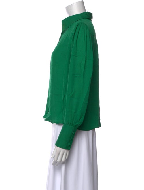 Khaite Silk Long Sleeve Button-Up Top