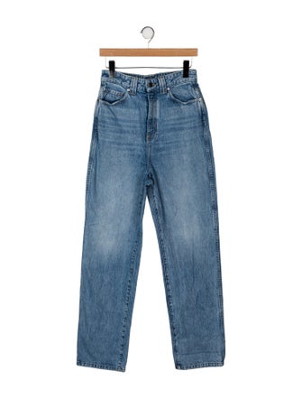 Khaite High-Rise Straight Leg Jeans