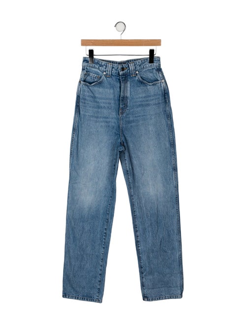 Khaite High-Rise Straight Leg Jeans