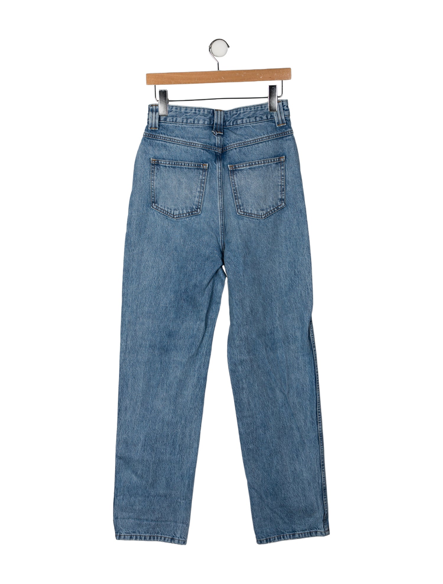 Khaite High-Rise Straight Leg Jeans
