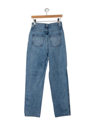 Khaite High-Rise Straight Leg Jeans
