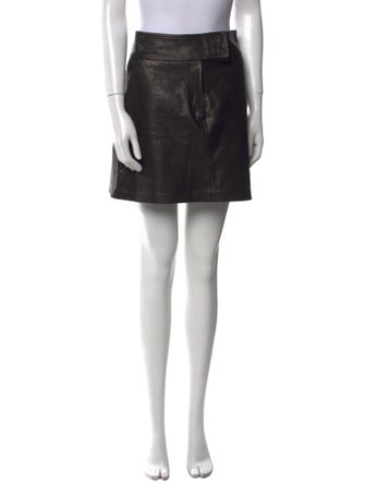 Khaite Leather Mini Skirt