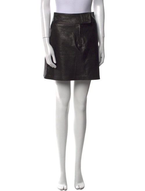 Khaite Leather Mini Skirt