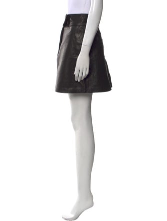 Khaite Leather Mini Skirt