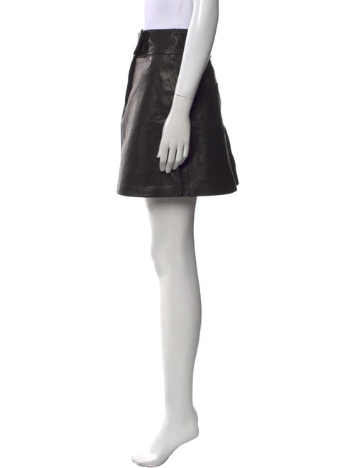 Khaite Leather Mini Skirt