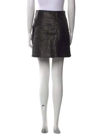 Khaite Leather Mini Skirt