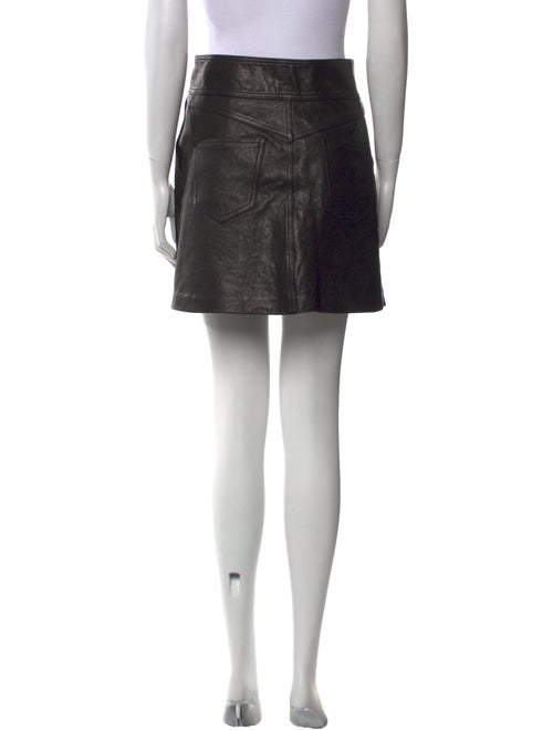 Khaite Leather Mini Skirt