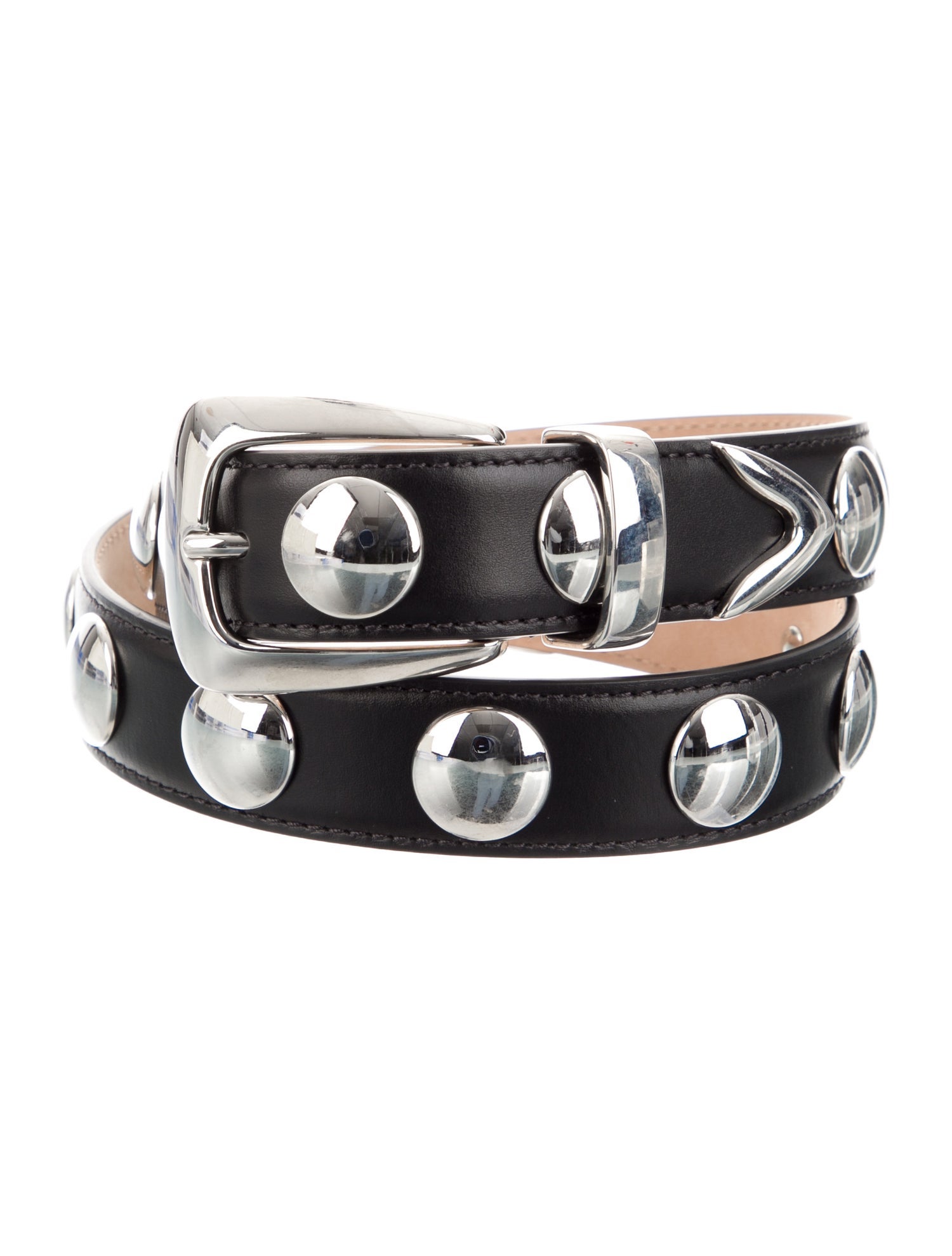 Khaite Leather Studded Accents Belt