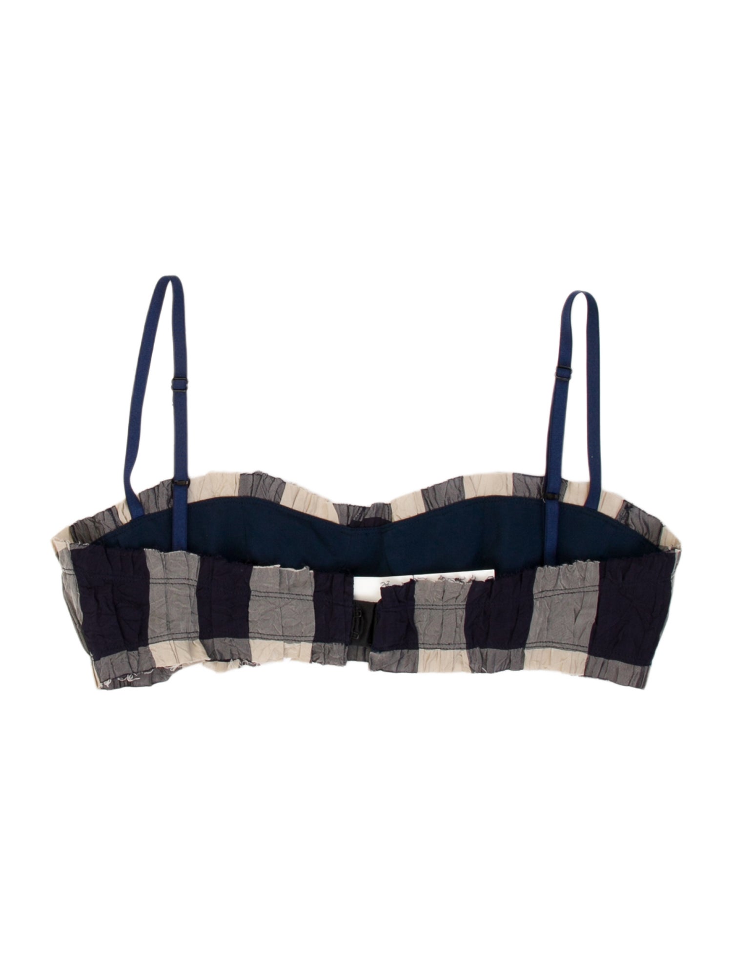 Khaite Striped Strapless Crop Top