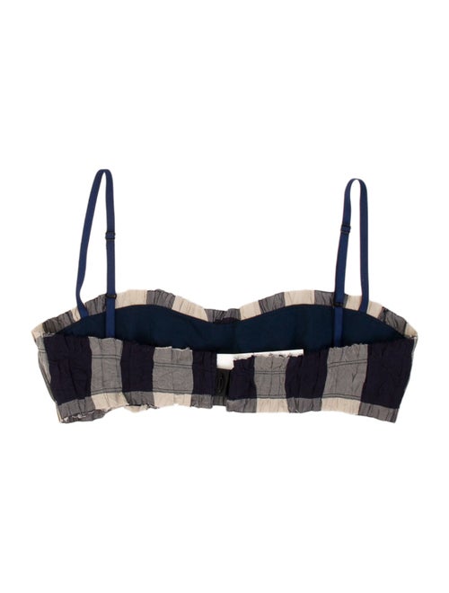 Khaite Striped Strapless Crop Top