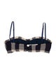 Khaite Striped Strapless Crop Top
